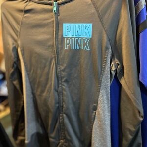PINK Victoria's Secret Black and Gray Hoodie